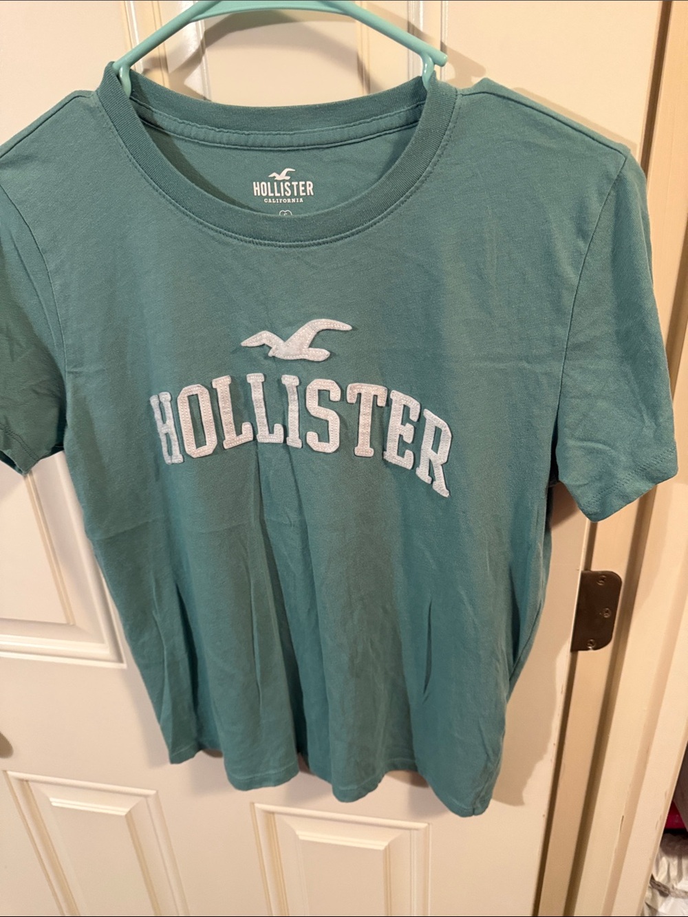Hollister Teal Green Logo Short Sleeve Tee